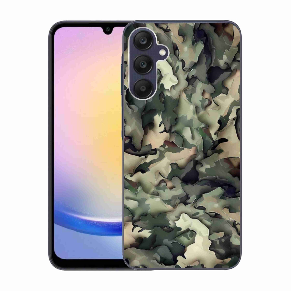 Gelový kryt mmCase na Samsung Galaxy A25 5G - maskáčový vzor 9