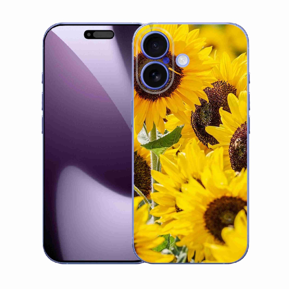 Gelový kryt mmCase na iPhone 17 - slunečnice