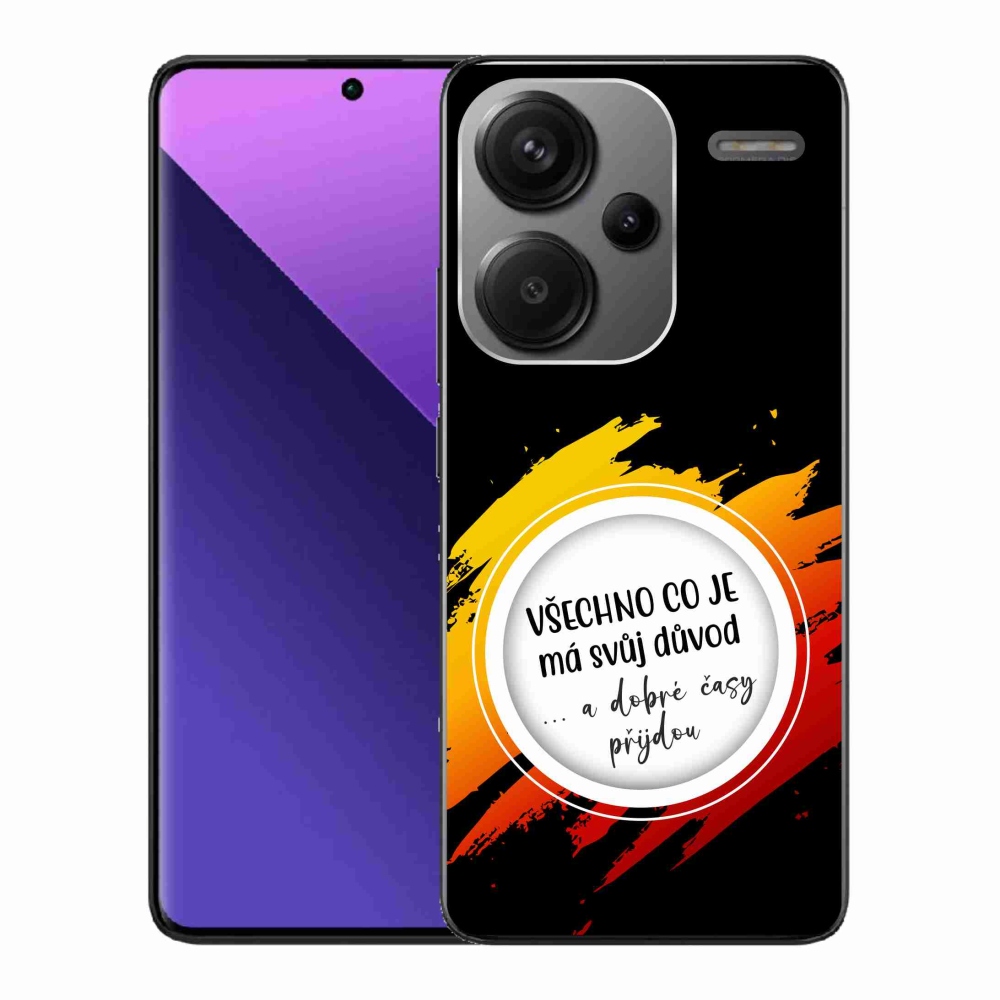 Gelový kryt mmCase na Xiaomi Redmi Note 13 Pro+ 5G - citát 3 černé pozadí
