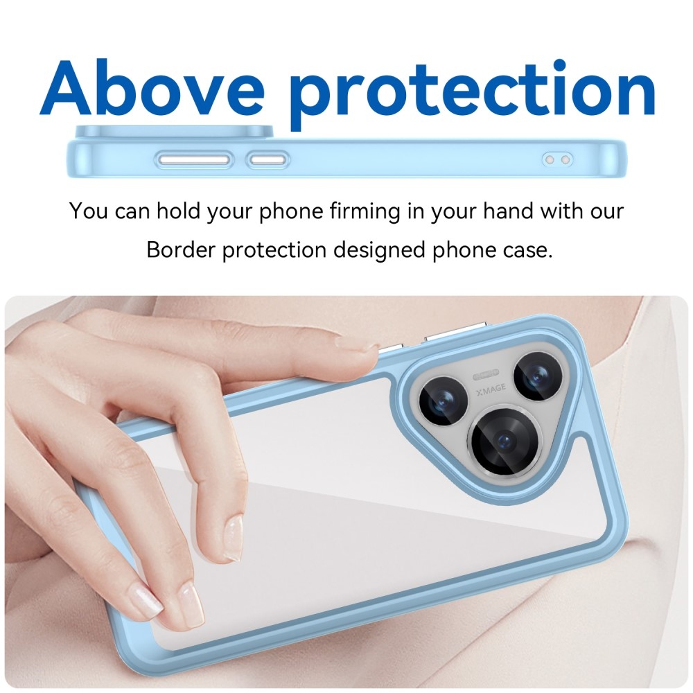 Gelový obal s pevnými zády na Huawei Pura 70 - modrý