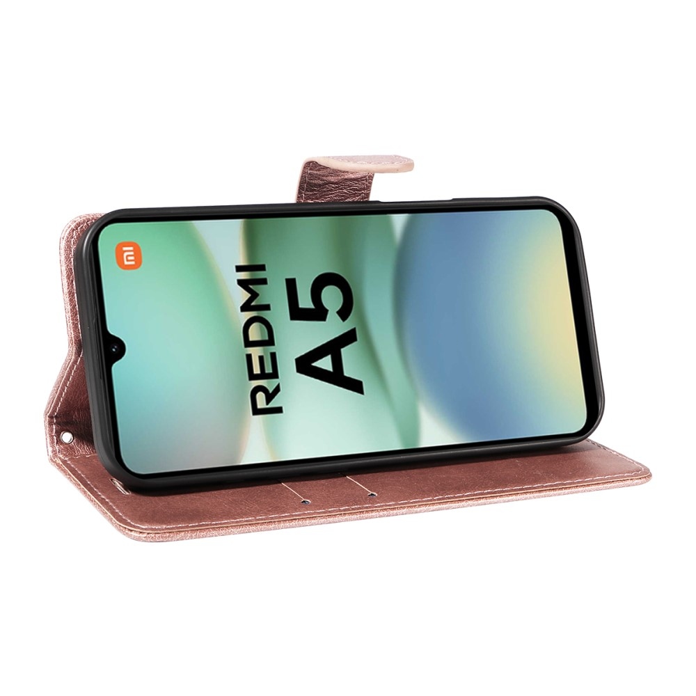 Wallet knížkové pouzdro na Xiaomi Redmi A5 (173.45x79.35x8.45mm) - růžovozlaté