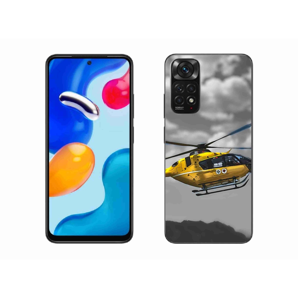 Gelový kryt mmCase na Xiaomi Redmi Note 11S 4G - žlutá helikoptéra