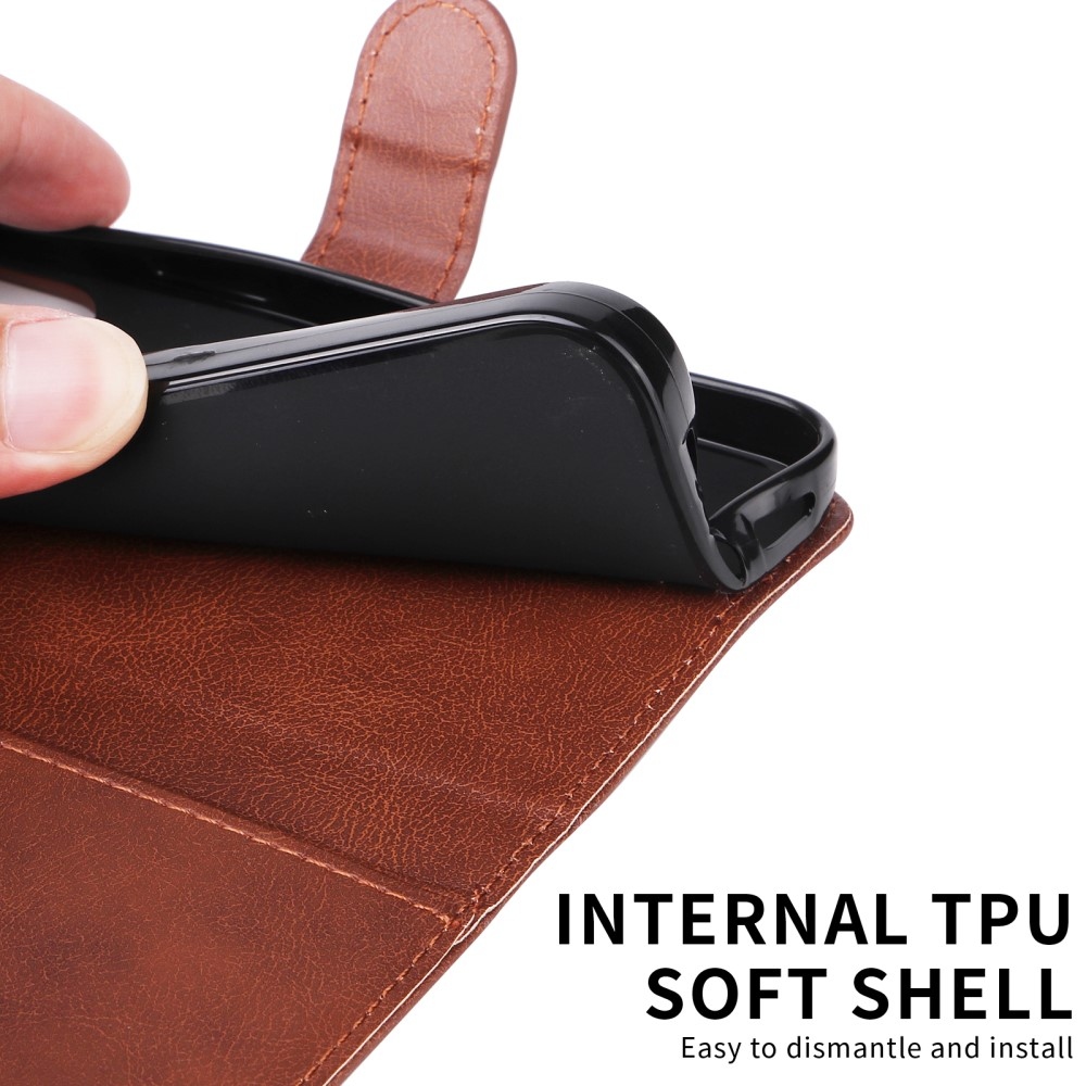 Wallet knížkové pouzdro na Xiaomi Redmi A5 (173.45x79.35x8.45mm) - hnědé