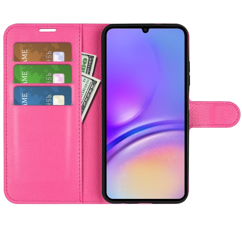 Litchi knížkové pouzdro na Samsung Galaxy A07 4G - rose