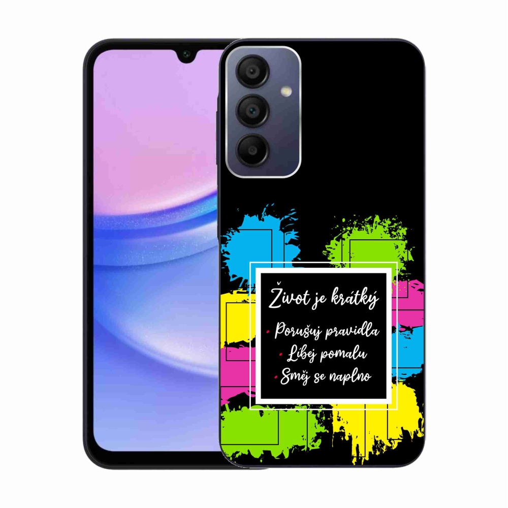Gelový kryt mmCase na Samsung Galaxy A15 4G/5G - citát 5 černé pozadí