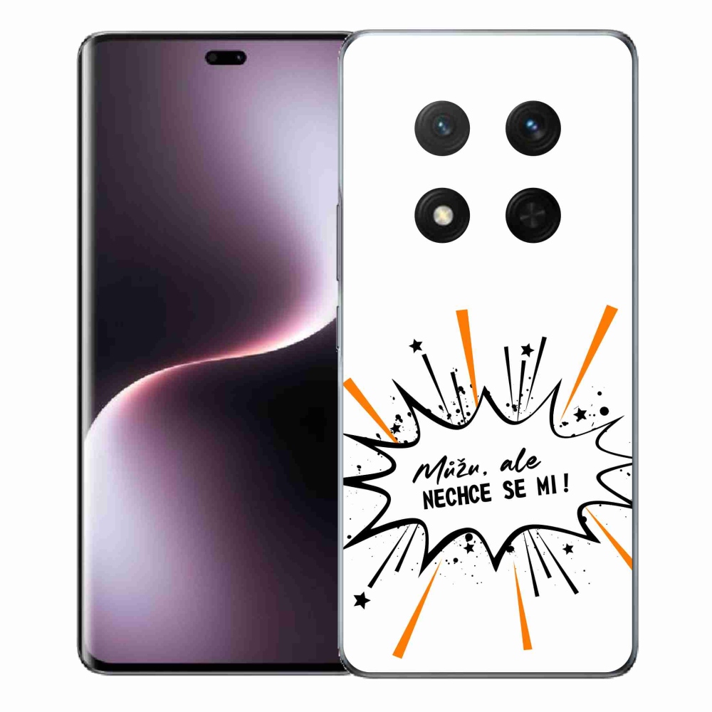 Gelový kryt mmCase na Honor Magic 7 Lite 5G - vtipný text 11 bílé pozadí