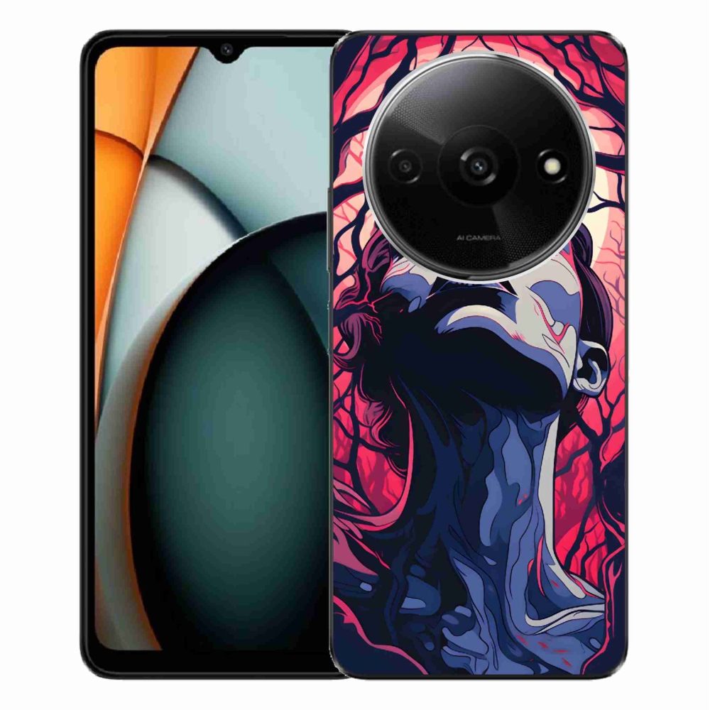 Gelový kryt mmCase na Xiaomi Redmi A3 - abstraktní obličej