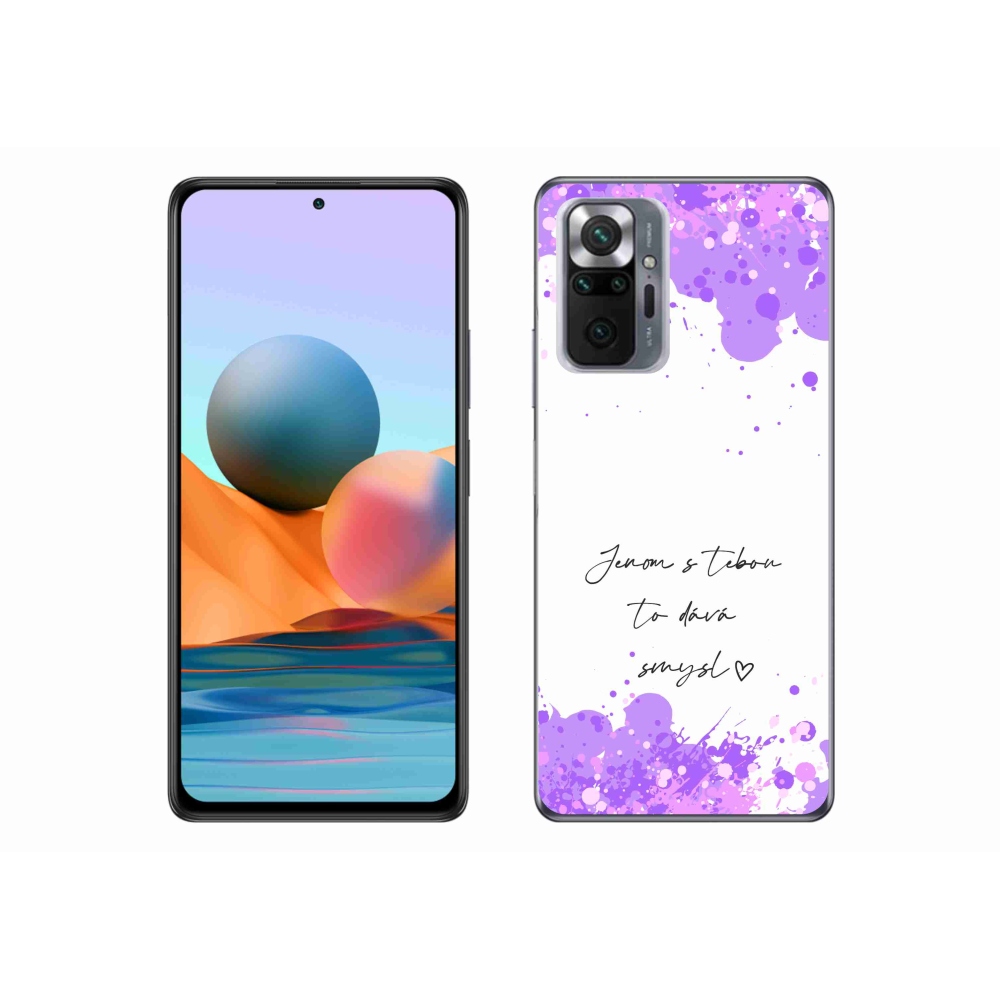 Gelový kryt mmCase na Xiaomi Redmi Note 10 Pro - zamilovaný text bílé pozadí
