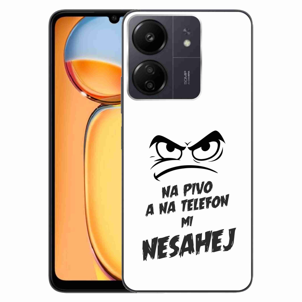 Gelový kryt mmCase na Xiaomi Poco C65/Redmi 13C - pivní motiv 2 bílé pozadí