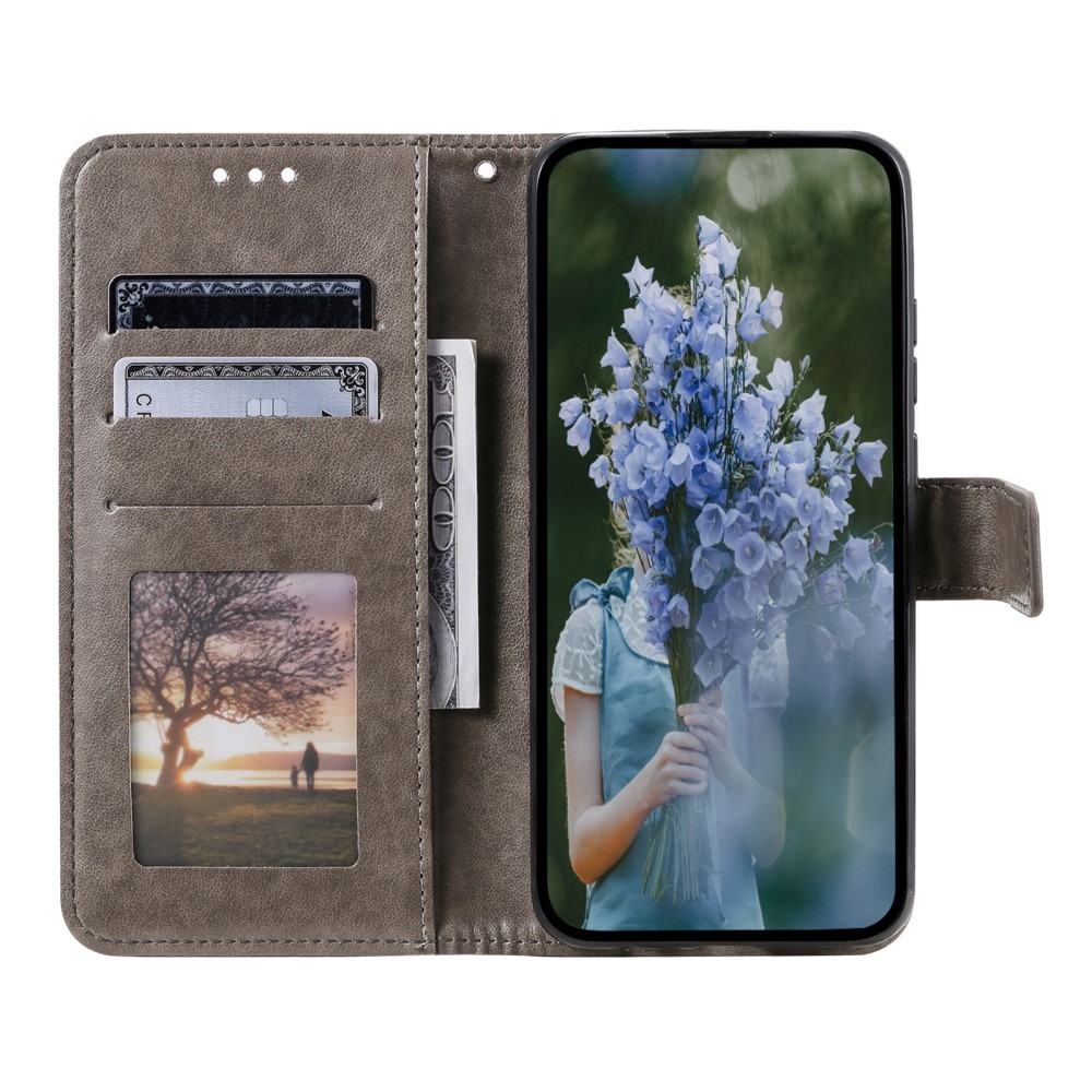 Mandala knížkové pouzdro na Honor Magic 7 Lite 5G - šedé