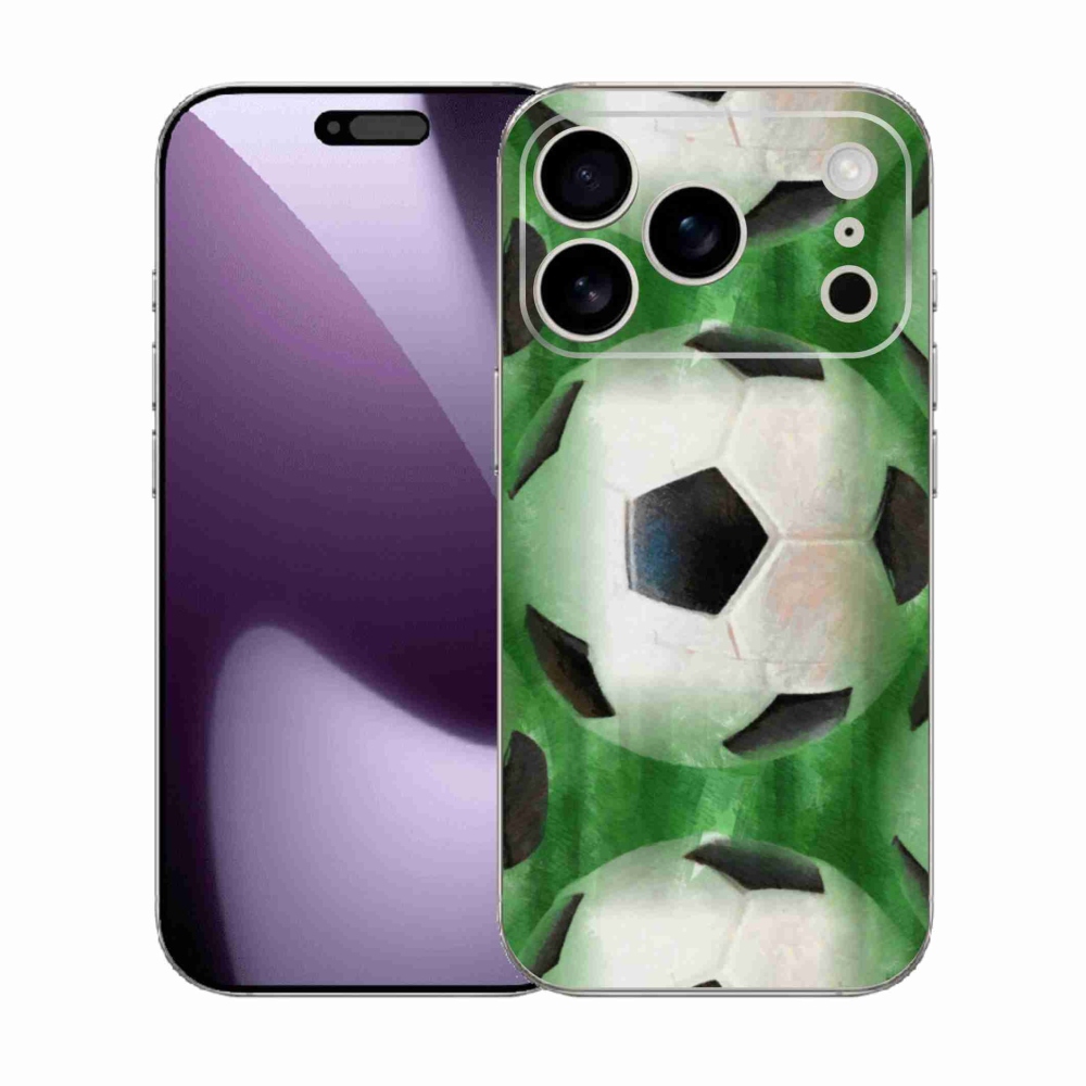 Gelový kryt mmCase na iPhone 17 Pro - fotbalový míč