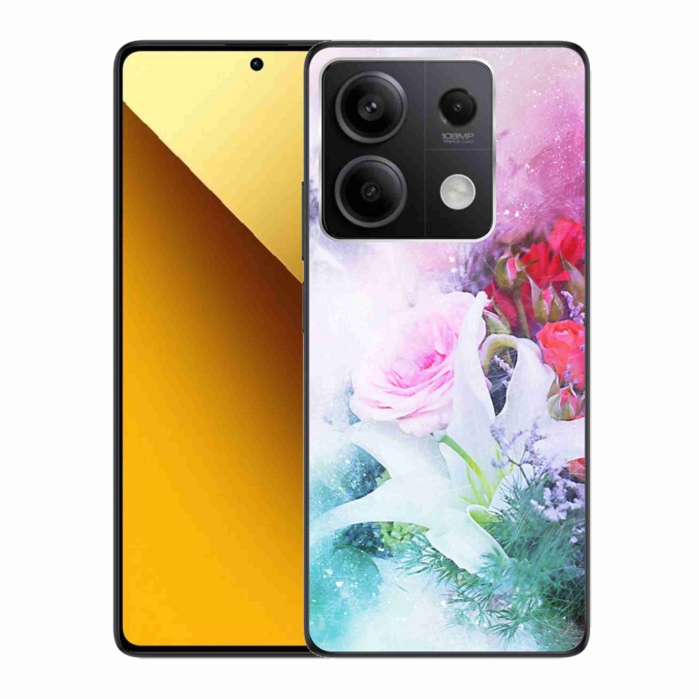 Gelový kryt mmCase na Xiaomi Redmi Note 13 5G - květiny 4
