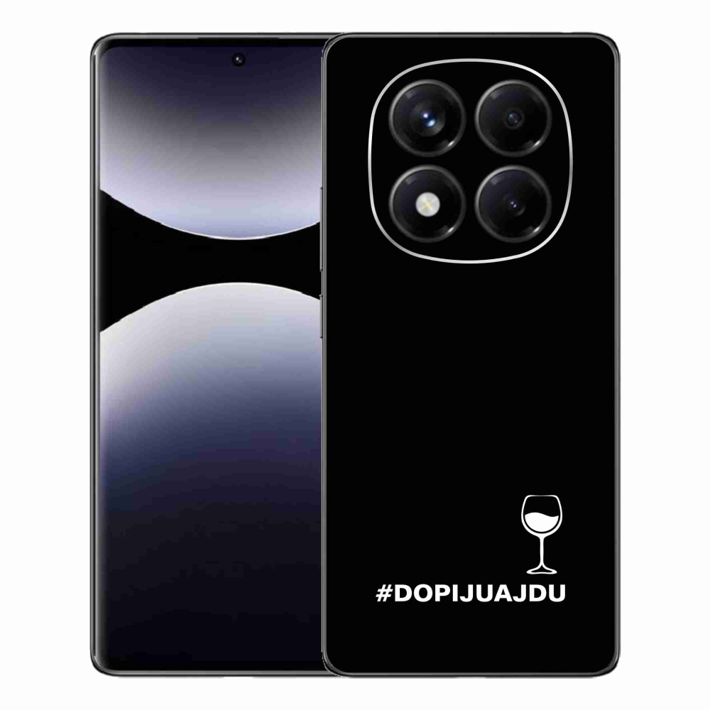 Gelový kryt mmCase na Xiaomi Redmi Note 14 Pro - vinný motiv černé pozadí