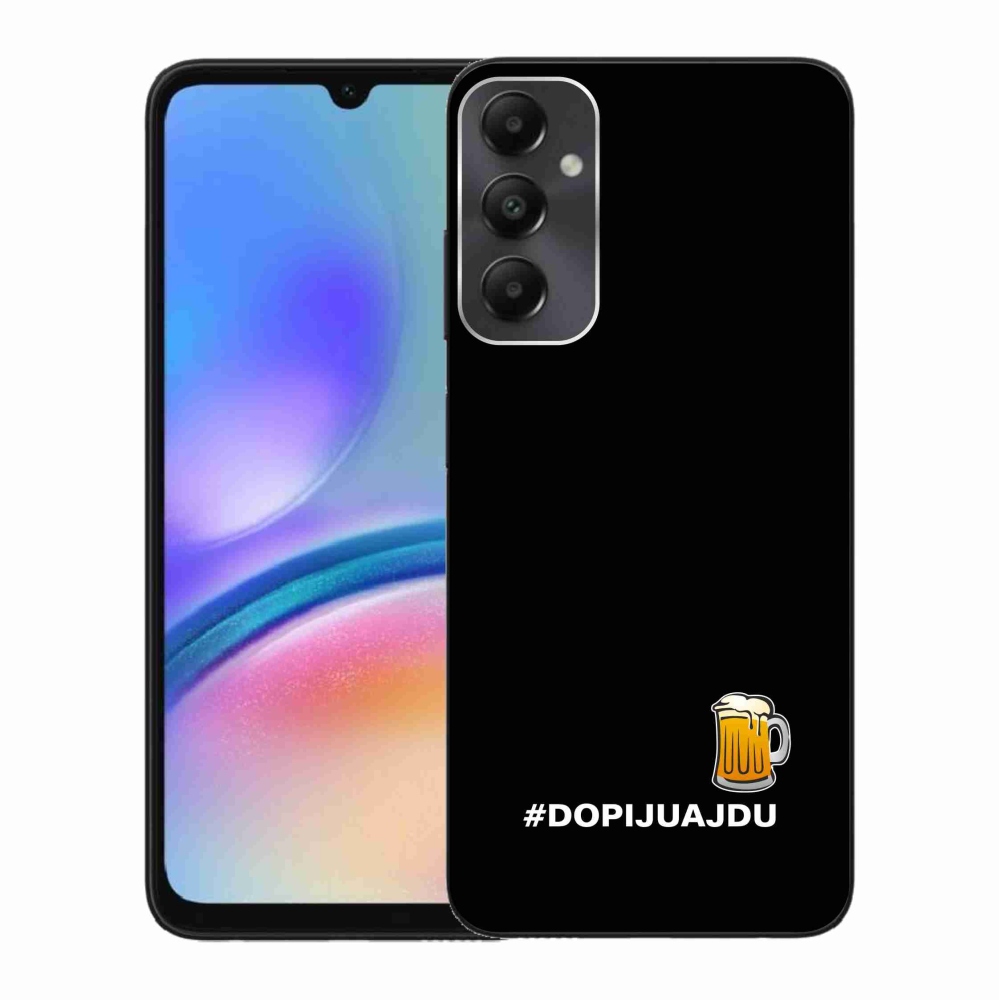Gelový kryt mmCase na Samsung Galaxy A05s - pivní motiv 1 černé pozadí