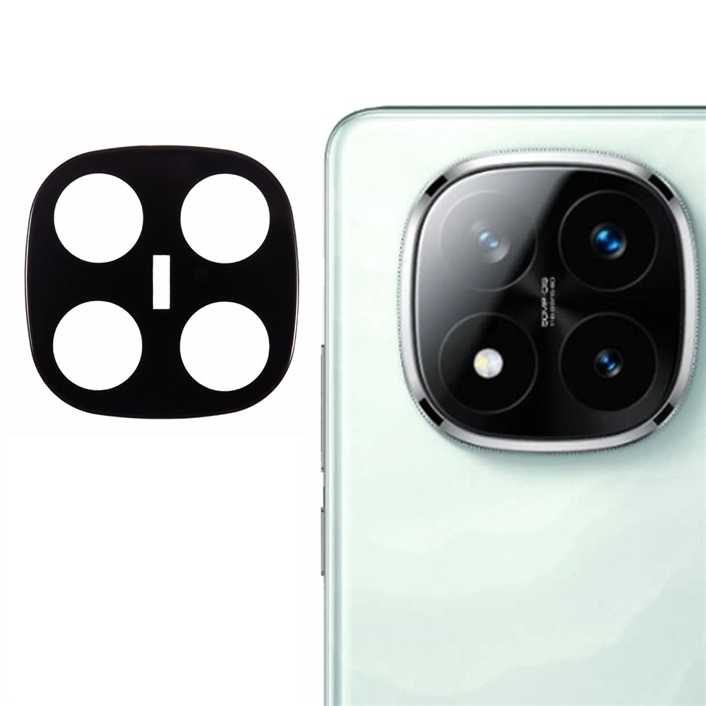 Sklo čočky fotoaparátu na Xiaomi Redmi Note 14 Pro+ 5G - černé