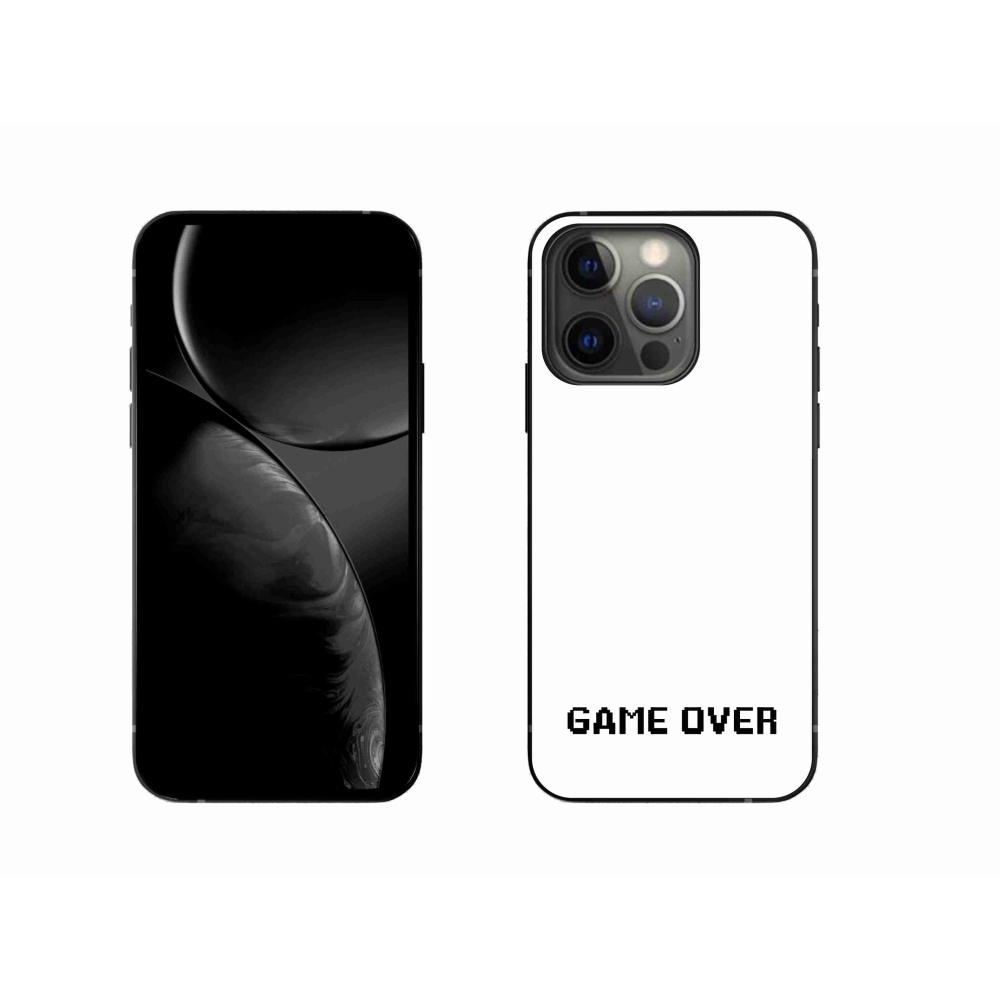 Gelový kryt mmCase na iPhone 13 Pro 6.1 - game over bílé pozadí
