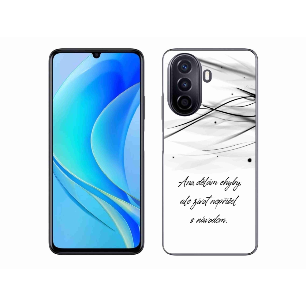 Gelový kryt mmCase na Huawei Nova Y70 - citát bílé pozadí