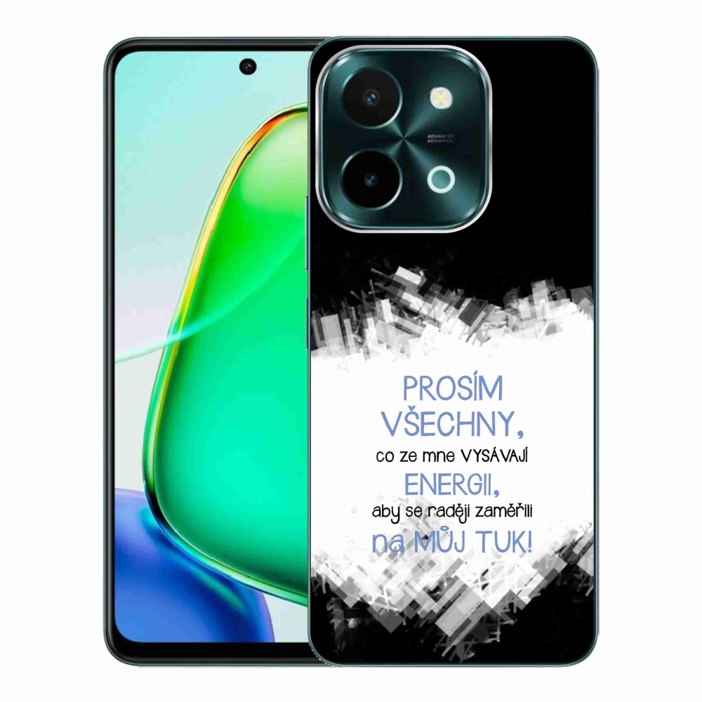 Gelový kryt mmCase na Vivo Y28 - vtipný text 1 modrý