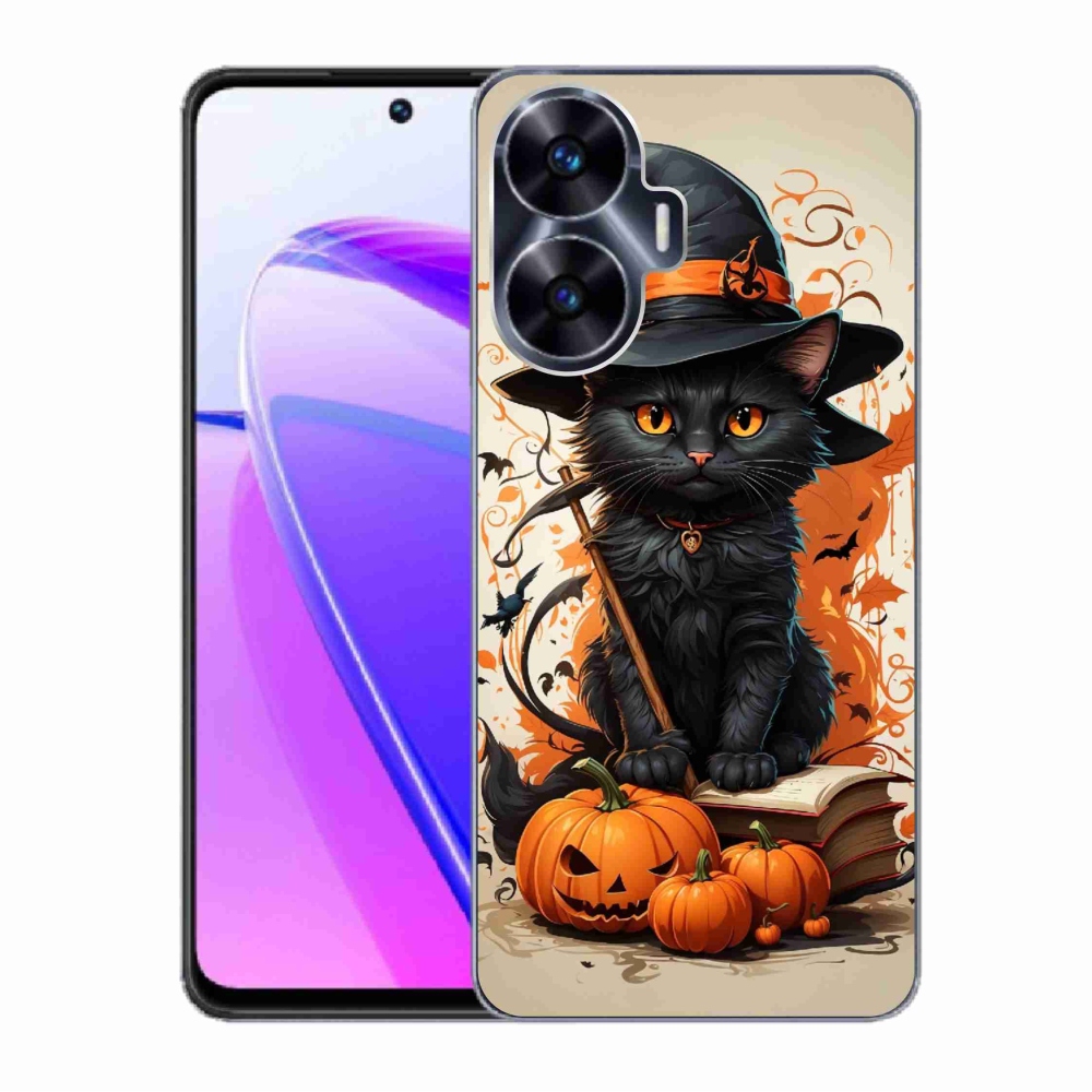 Gelový kryt mmCase na Realme C55 - kocour čaroděj