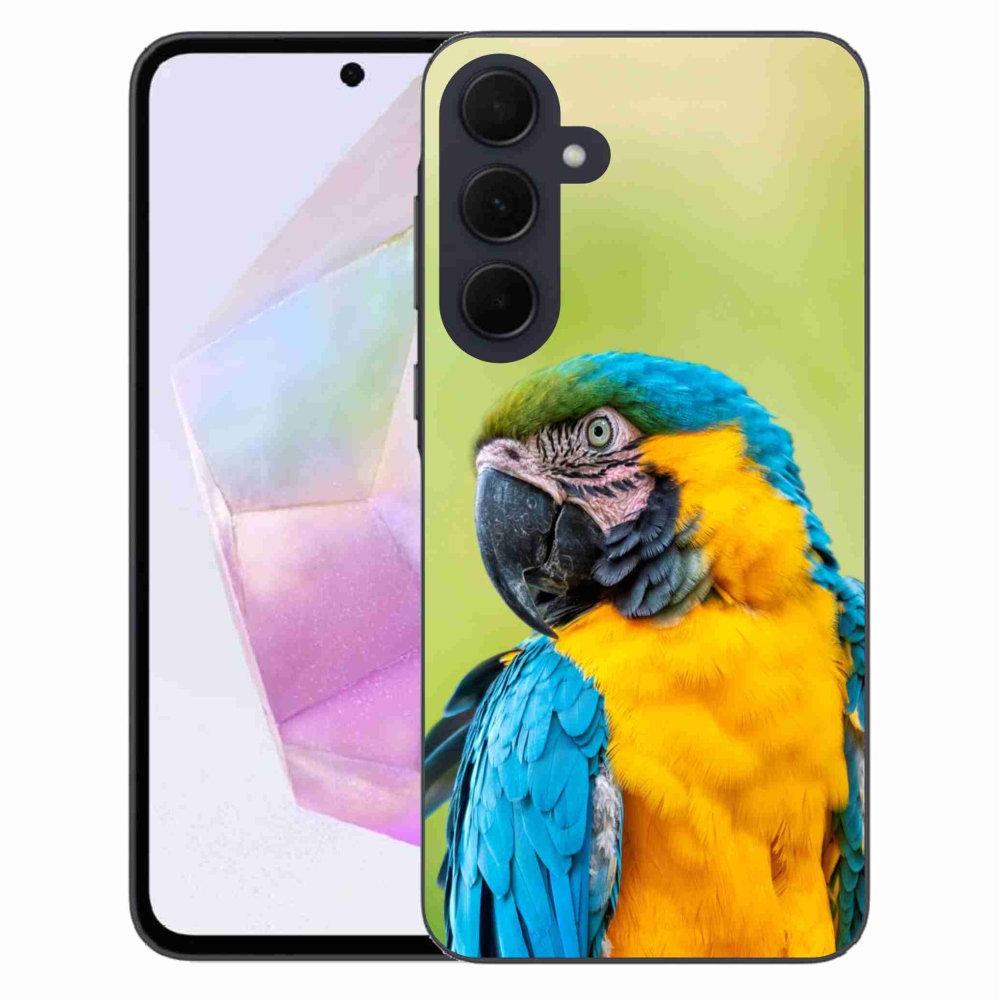 Gelový obal mmCase na Samsung Galaxy A35 5G - papoušek ara 2