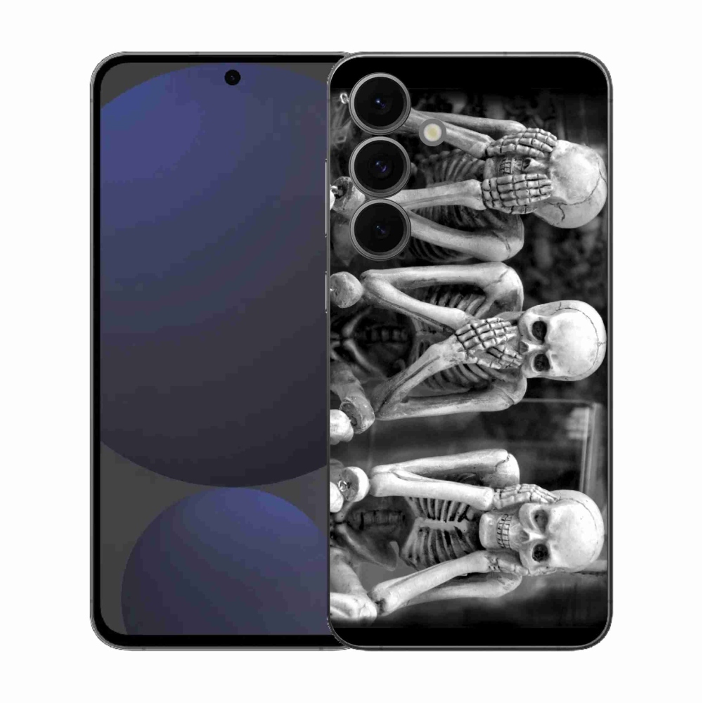 Gelový kryt mmCase na Samsung Galaxy S25 FE - kostlivci