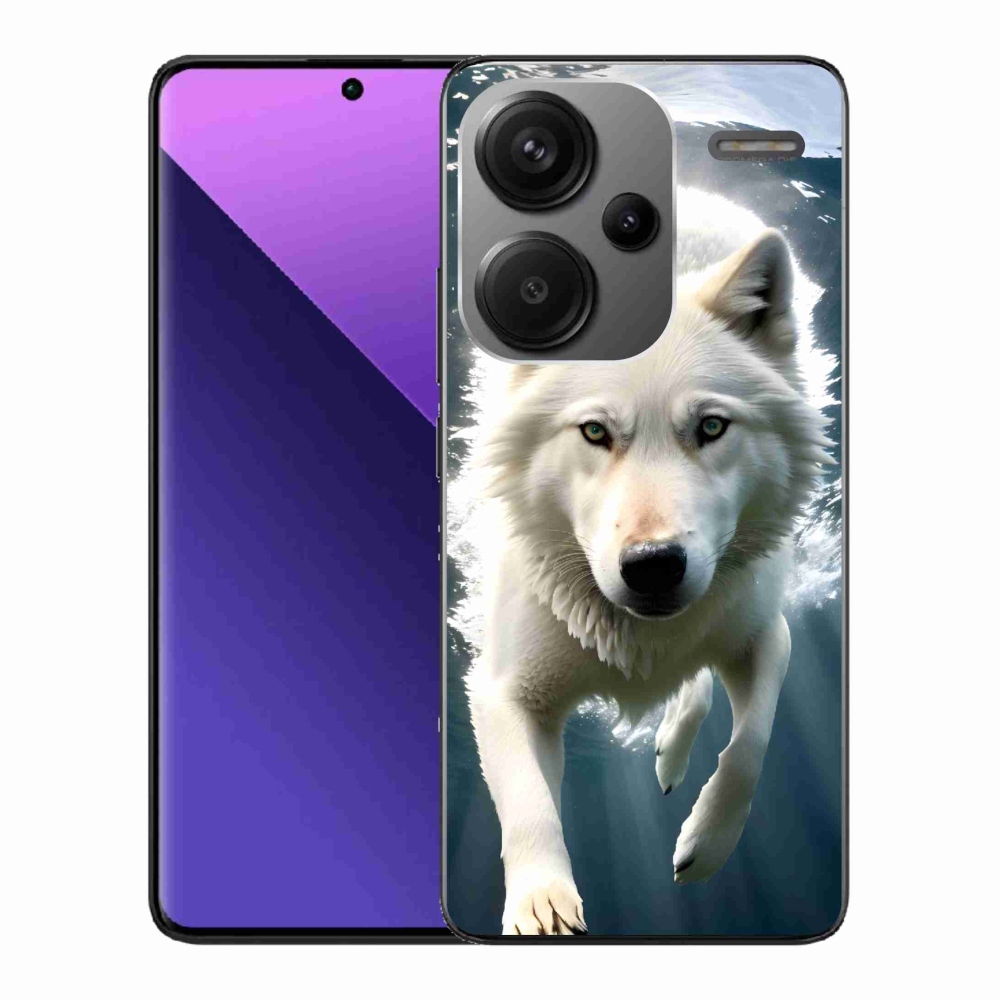 Gelový kryt mmCase na Xiaomi Redmi Note 13 Pro+ 5G - bílý vlk