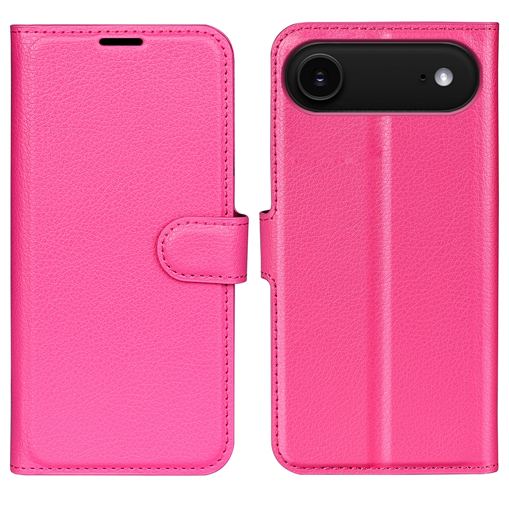 Litchi knížkové pouzdro na iPhone 17 Air - rose