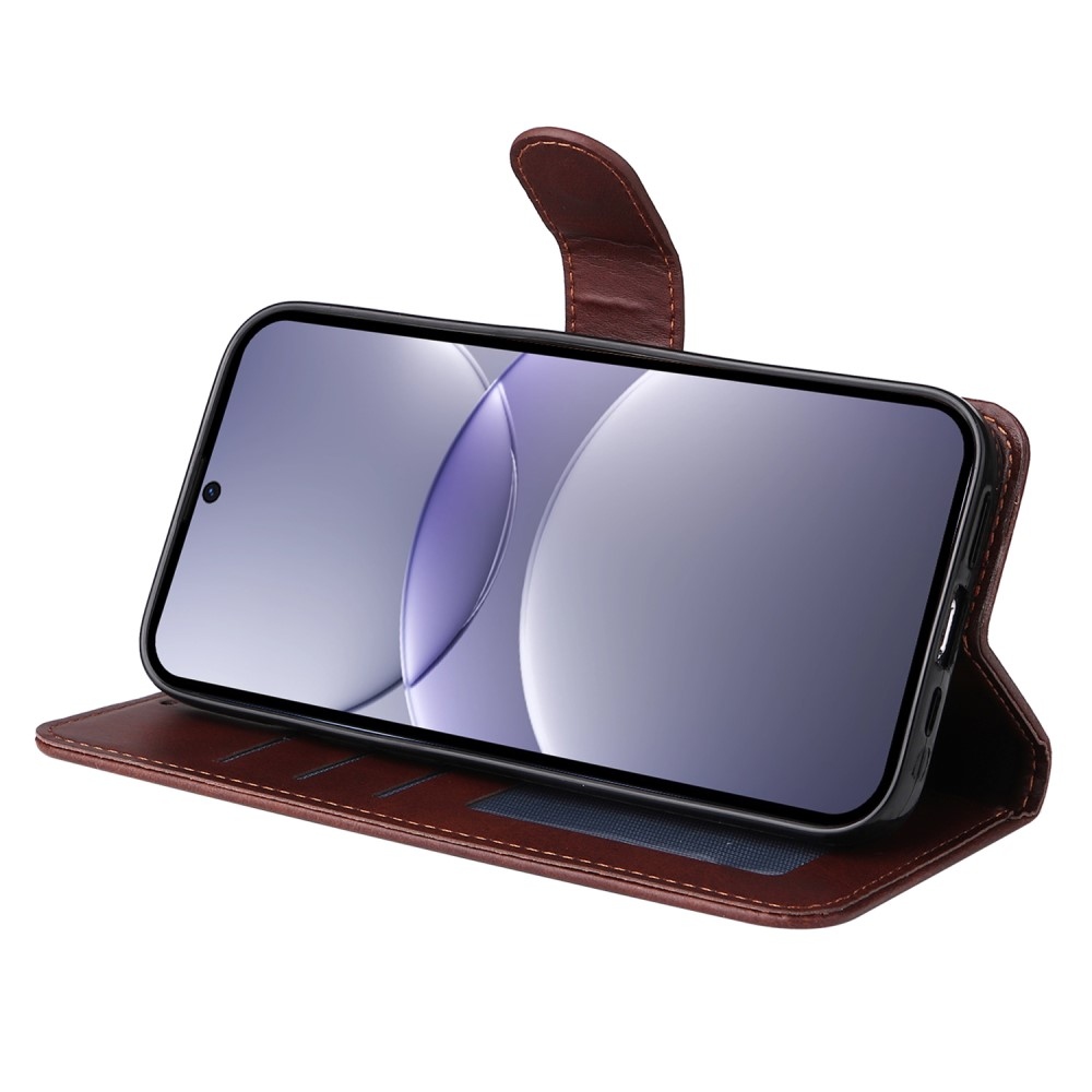 Clots knížkové pouzdro na Huawei Nova 13 5G - hnědé