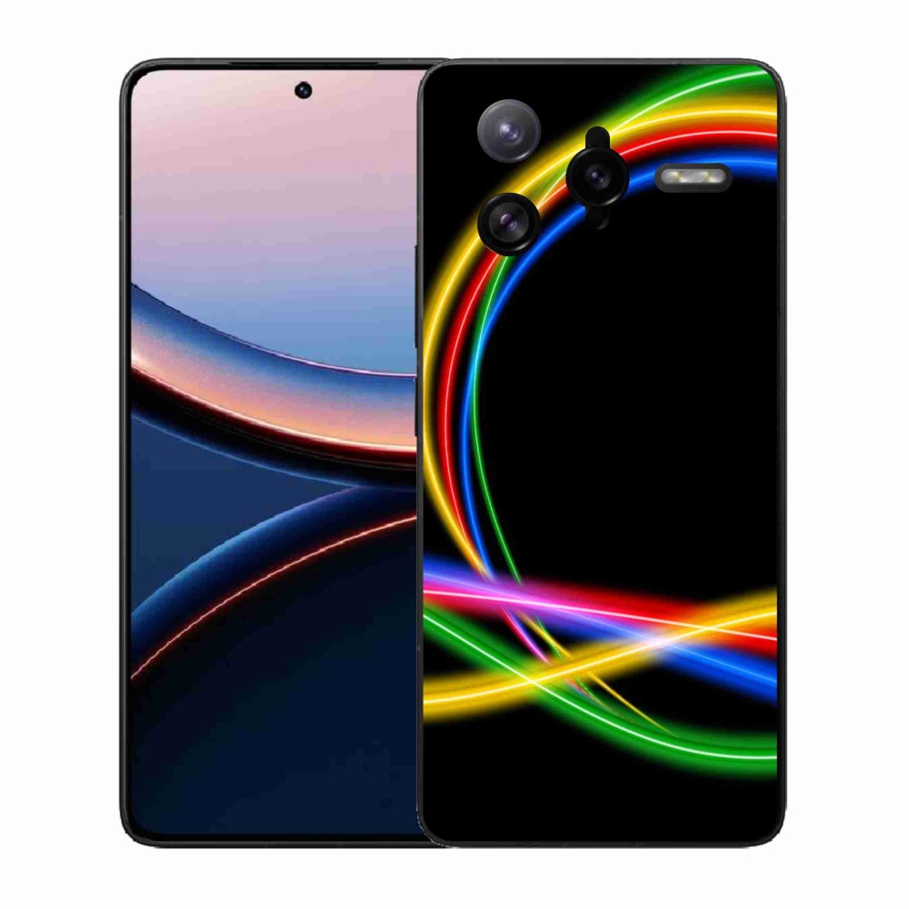 Gelový kryt mmCase na Xiaomi Poco F7 Ultra - neonové kruhy
