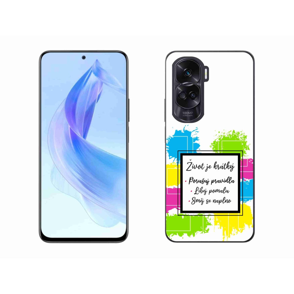 Gelový kryt mmCase na Honor 90 Lite - citát 5 bílé pozadí