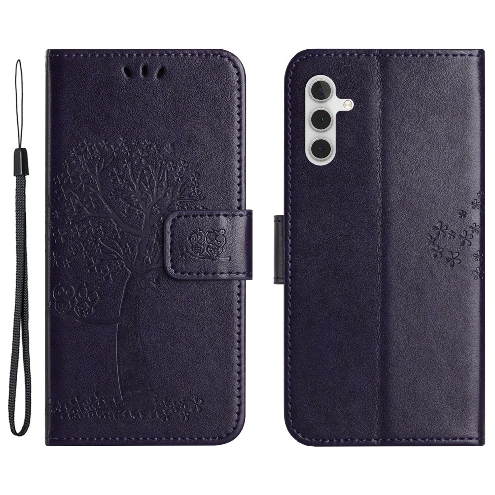 Tree knížkové pouzdro na Samsung Galaxy A35 5G - tmavěfialové