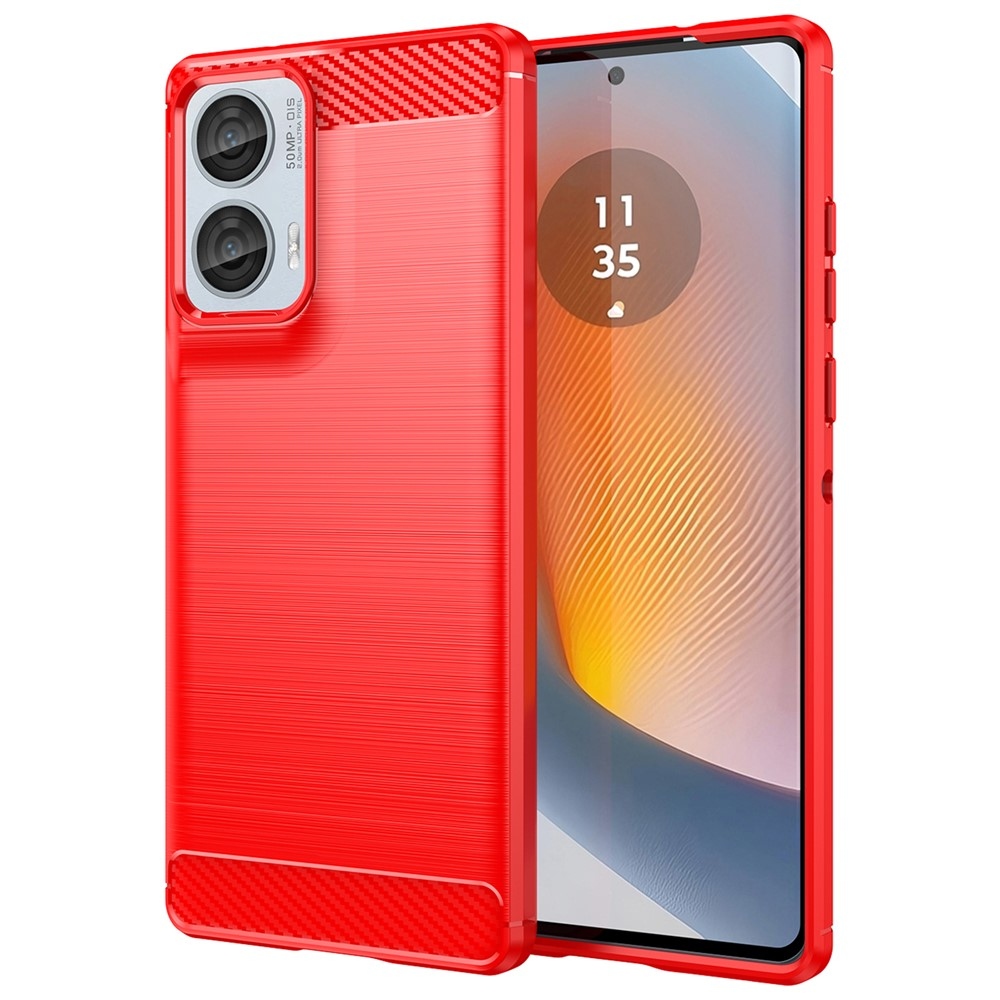 Carbon odolný gelový obal na Motorola Moto G85 5G - červený