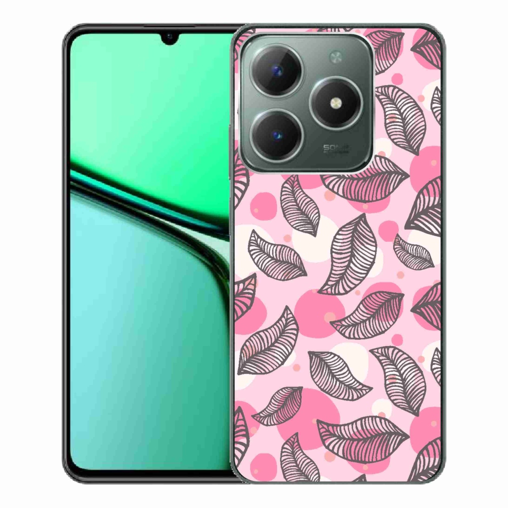 Gelový kryt mmCase na Realme C61 - kreslené padající listy
