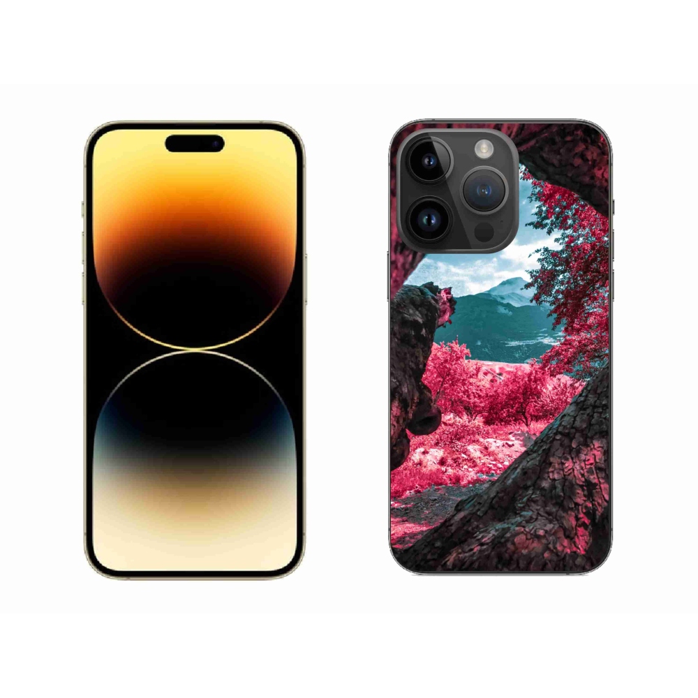 Gelový kryt mmCase na iPhone 14 Pro Max - výhled na hory