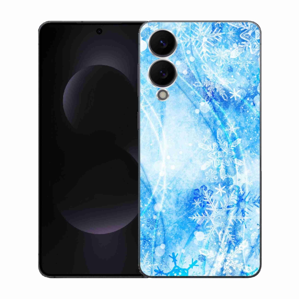 Gelový kryt mmCase na Samsung Galaxy S25 Edge - sněhové vločky