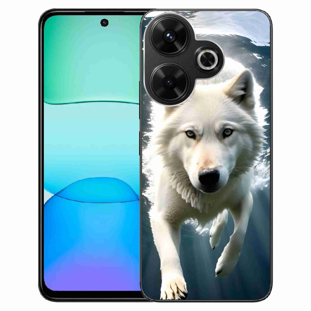 Gelový kryt mmCase na Xiaomi Redmi 13 4G/Poco M6 4G - bílý vlk