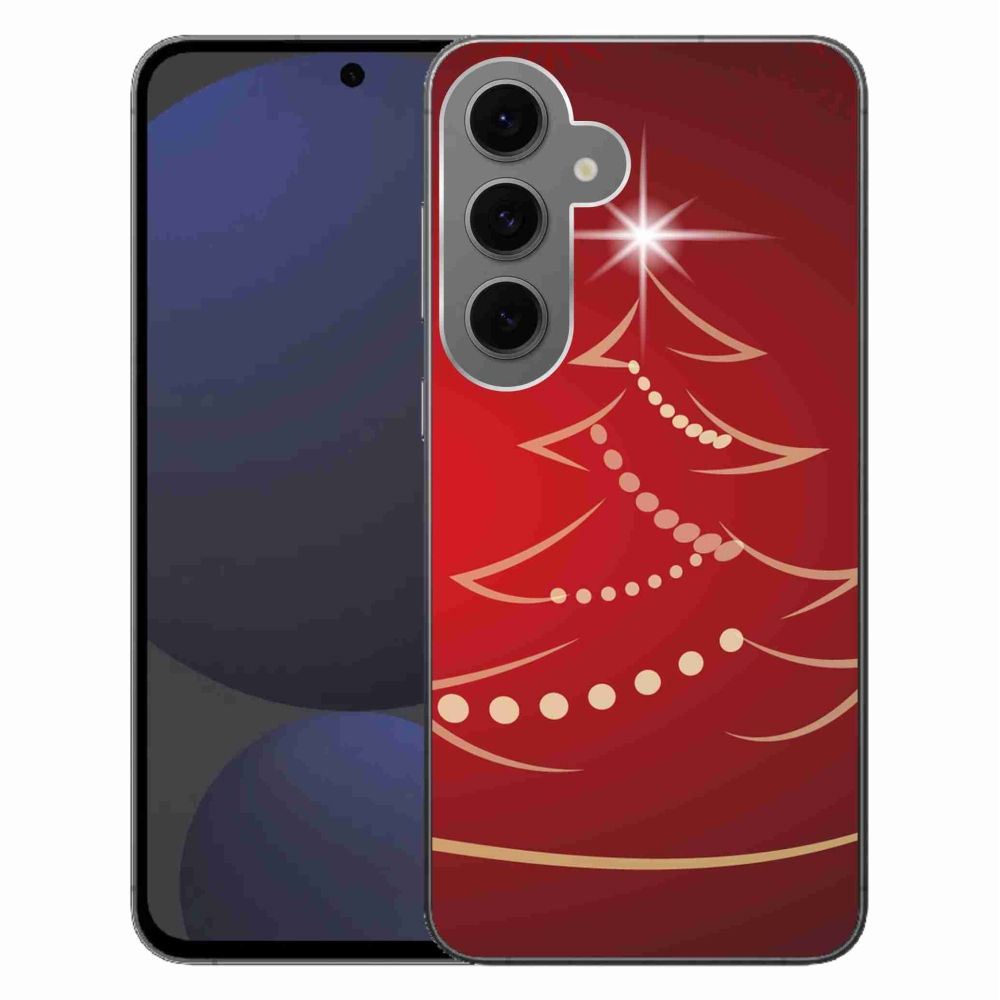 Gelový kryt mmCase na Samsung Galaxy S24 FE - kreslený vánoční stromek