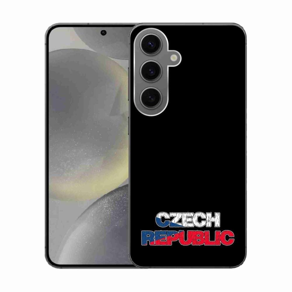 Gelový kryt mmCase na Samsung Galaxy S24 - Czech Republic černé pozadí