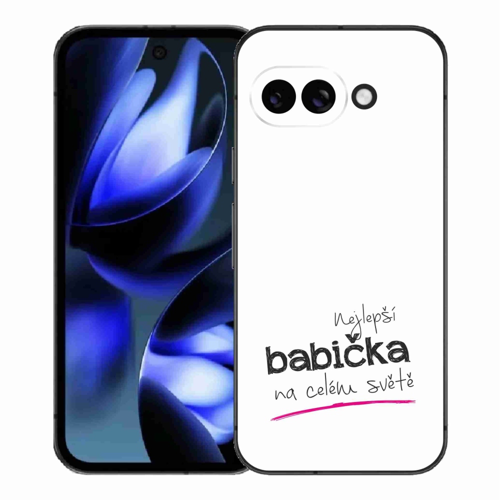 Gelový kryt mmCase na Google Pixel 9a - nejlepší babička 4 bílé pozadí