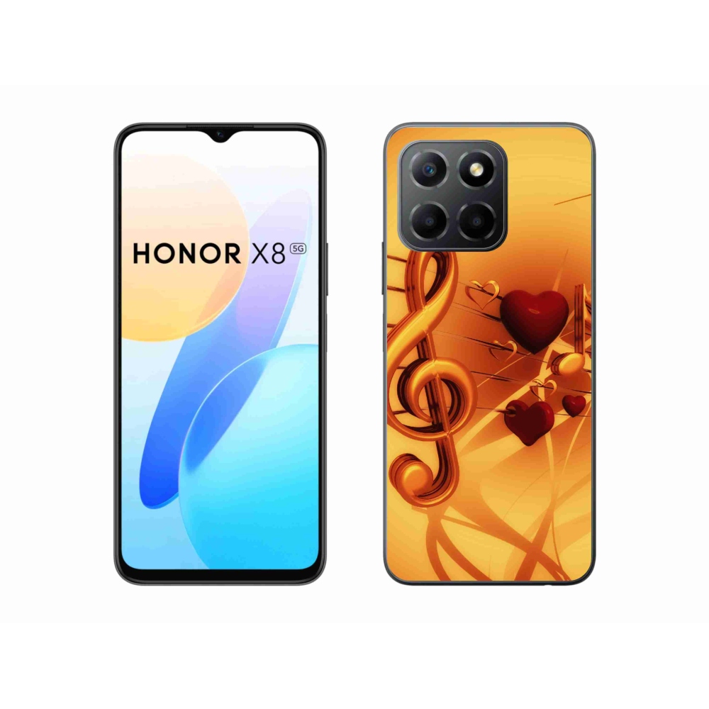 Gelový kryt mmCase na Honor X8 5G - noty