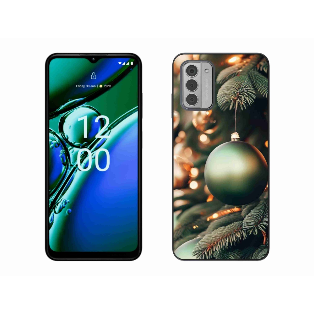 Gelový kryt mmCase na Nokia G42 - vánoční ozdoby 1