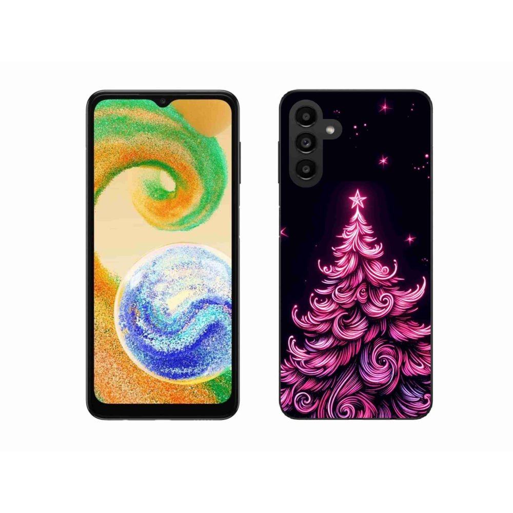 Gelový kryt mmCase na Samsung Galaxy A04s (164.7x76.7x9.1mm) - neonový vánoční stromek 2