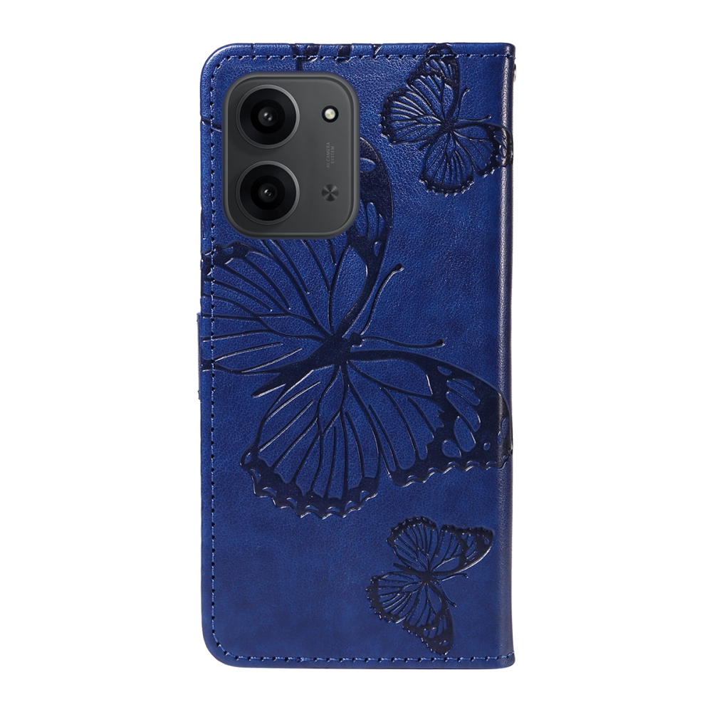 Big Butterfly knížkové pouzdro na Xiaomi Redmi 15C 4G/5G (173mm) - modré