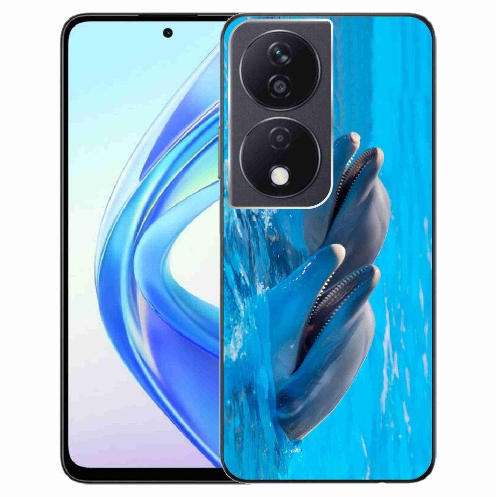 Gelový kryt mmCase na Honor X7b/Honor 90 Smart - delfíni