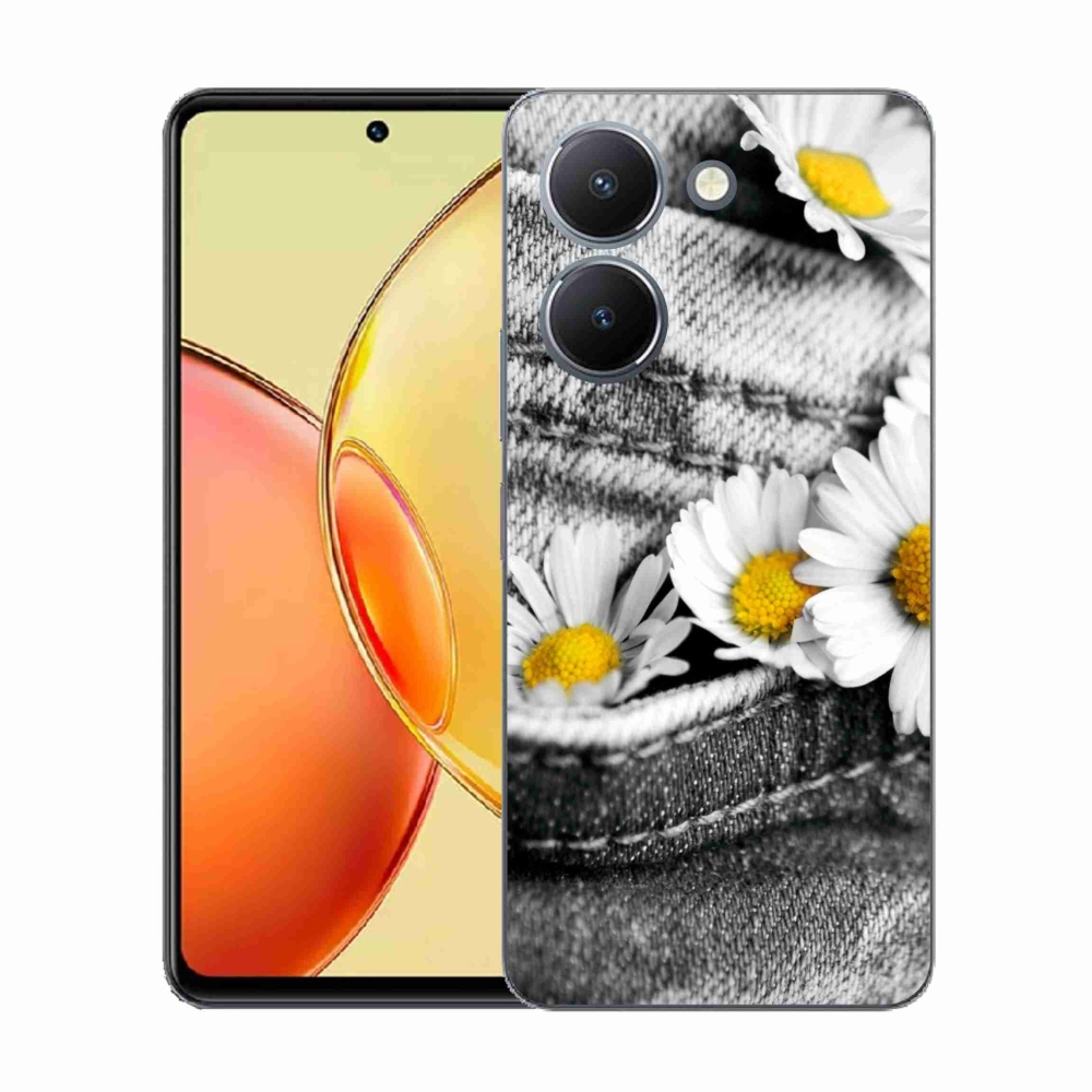 Gelový kryt mmCase na Vivo Y36 - kopretiny