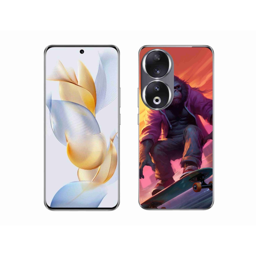 Gelový kryt mmCase na Honor 90 - gorila na skateboardu