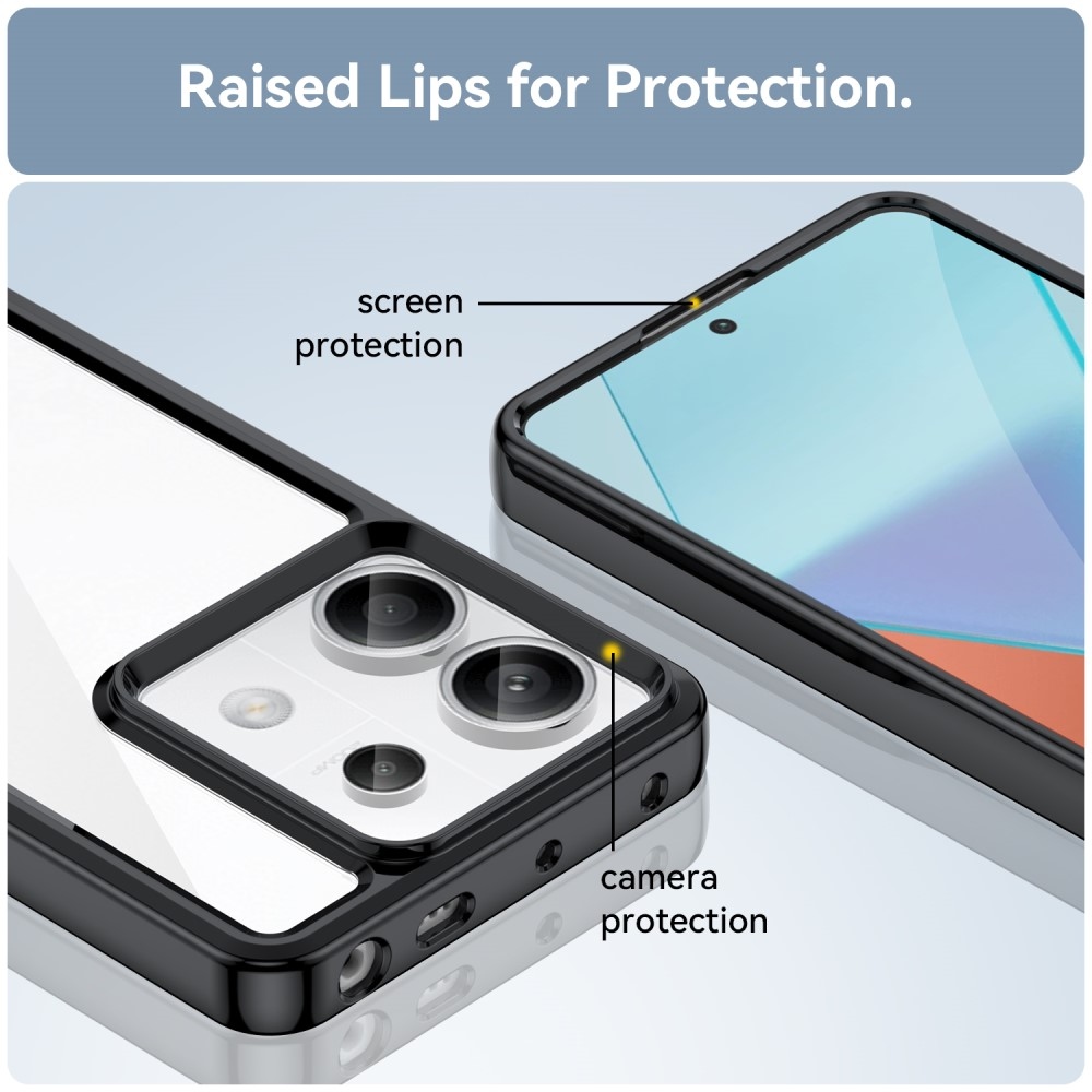 Gelový obal s pevnými zády na Xiaomi Redmi Note 13 Pro 5G/Poco X6 5G - černý