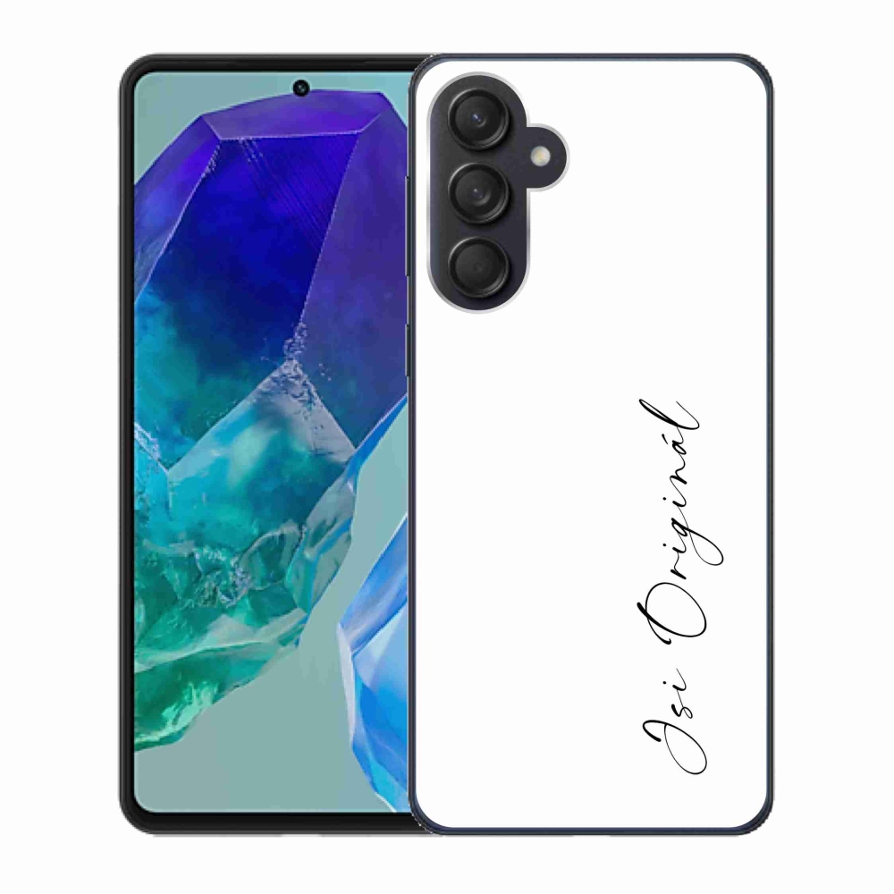 Gelový kryt mmCase na Samsung Galaxy M55 5G - jsi originál bílé pozadí