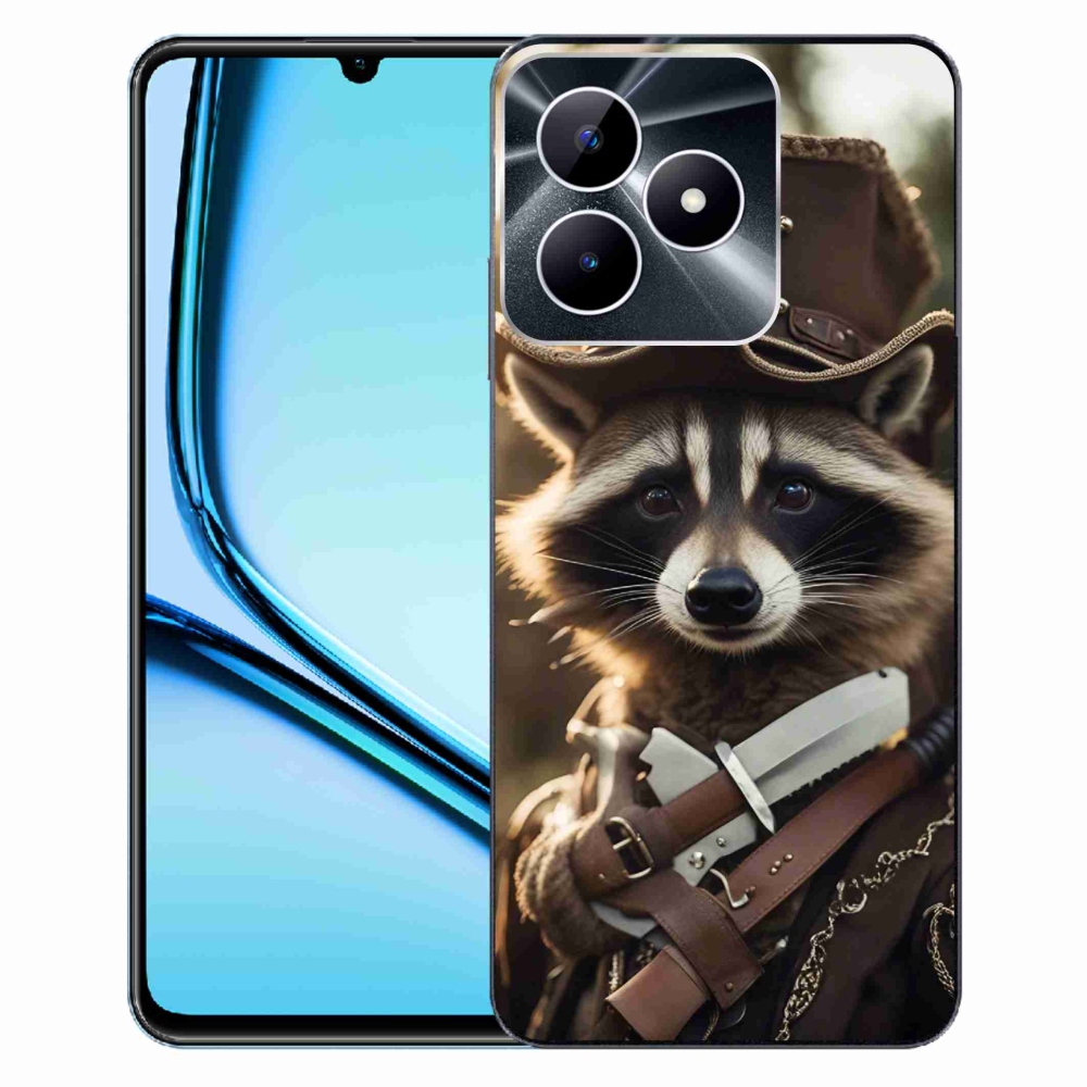Gelový kryt mmCase na Realme Note 50 - mýval v uniformě