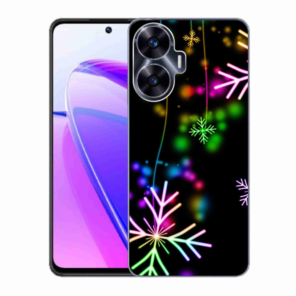 Gelový kryt mmCase na Realme C55 - barevné vločky